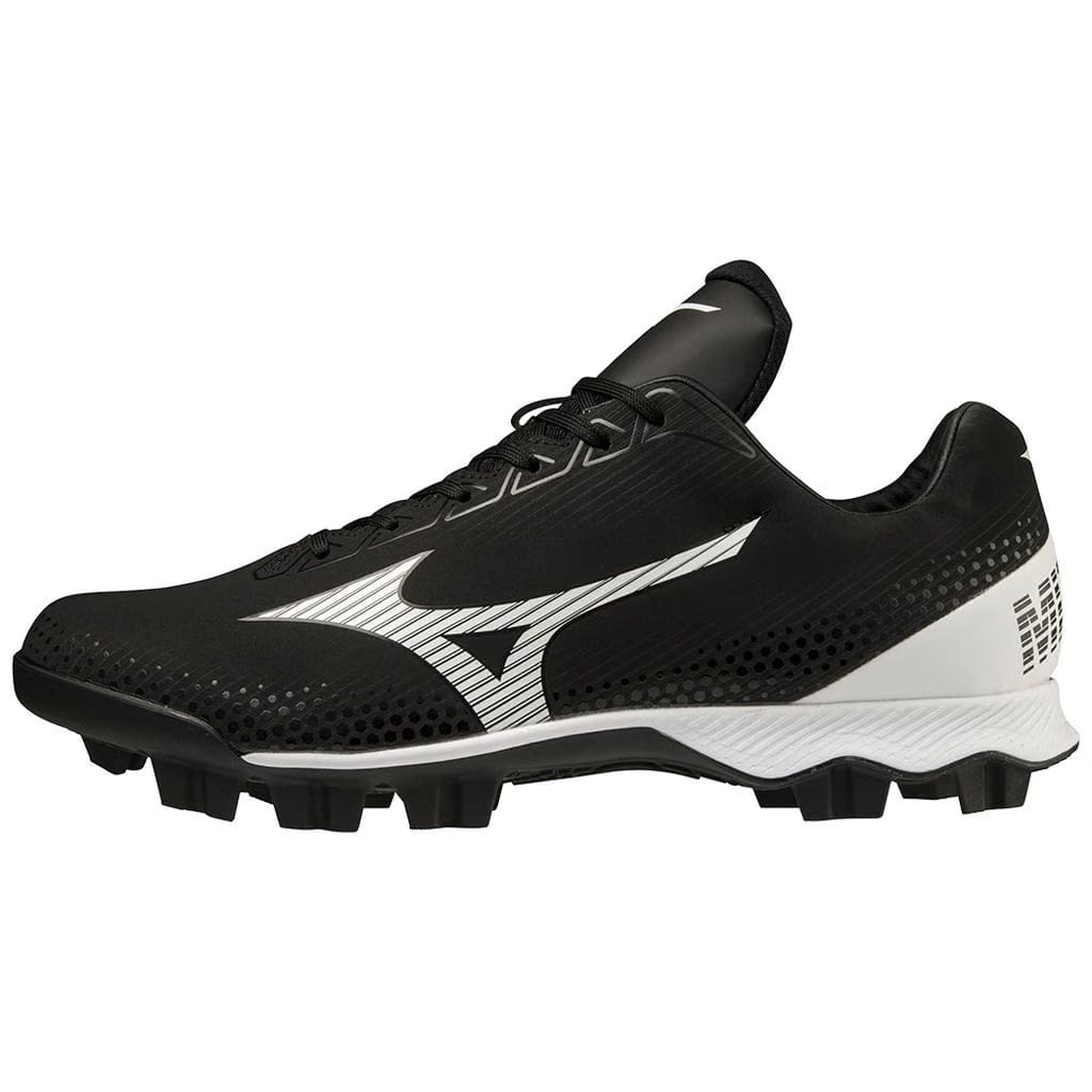 Mizuno Wave Lightrevo Tpu Men's Molded Low Baseball Cleat Black White