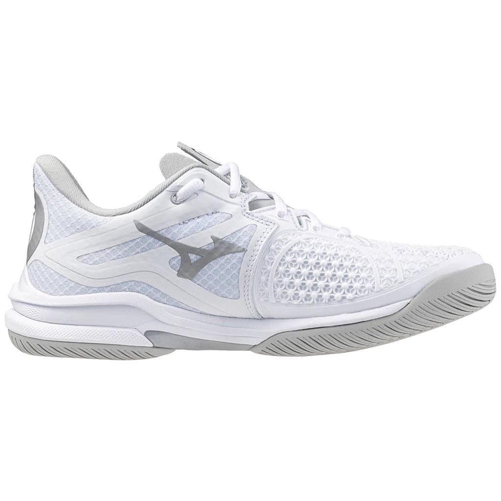 Mizuno Wave Exceed Tour 6 Ac Women's Tennis Shoe White Silver