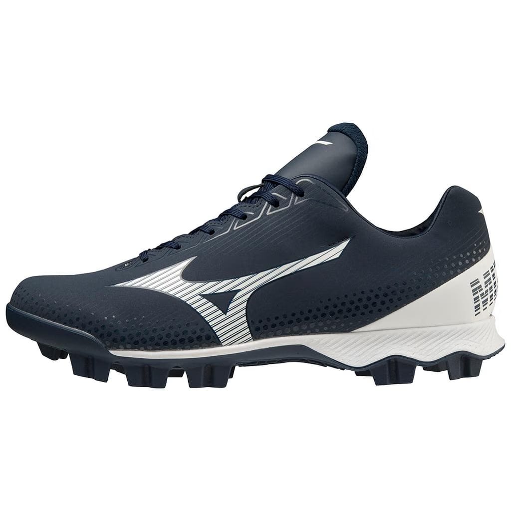 Mizuno Wave Lightrevo Tpu Men's Molded Low Baseball Cleat Navy White