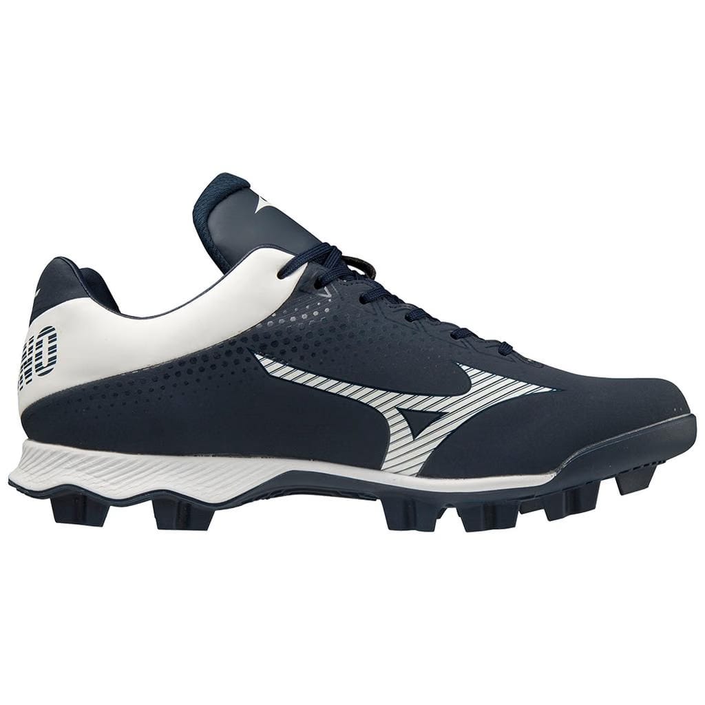 Mizuno Wave Lightrevo Tpu Men's Molded Low Baseball Cleat Navy White