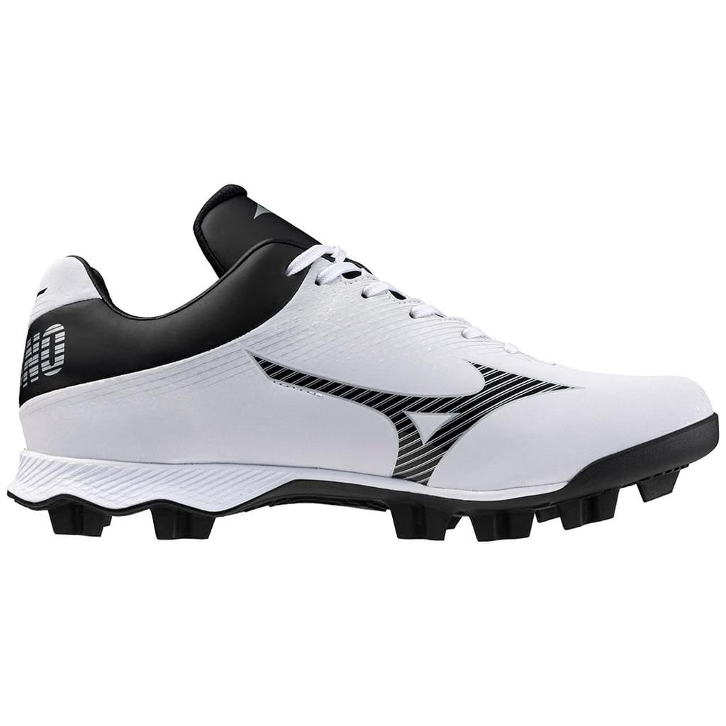 Mizuno Wave Lightrevo Tpu Men's Molded Low Baseball Cleat White Black