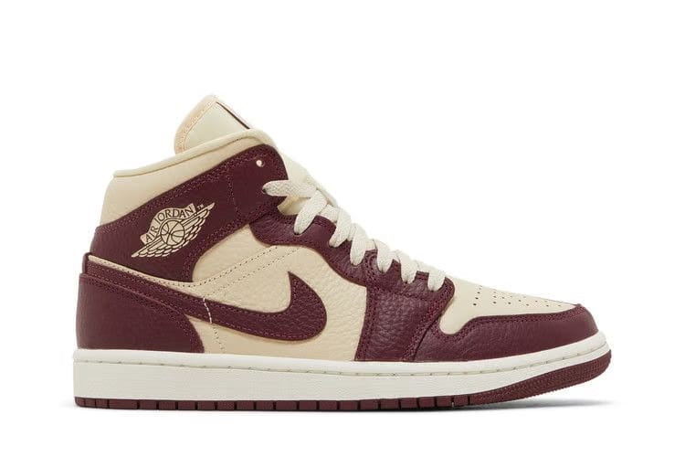 Air Jordan 1 Mid Split Beach Cherrywood Red