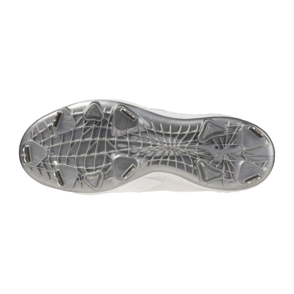 Mizuno Women's Pro Fp Low Metal Fastpitch Softball Cleat White Silver