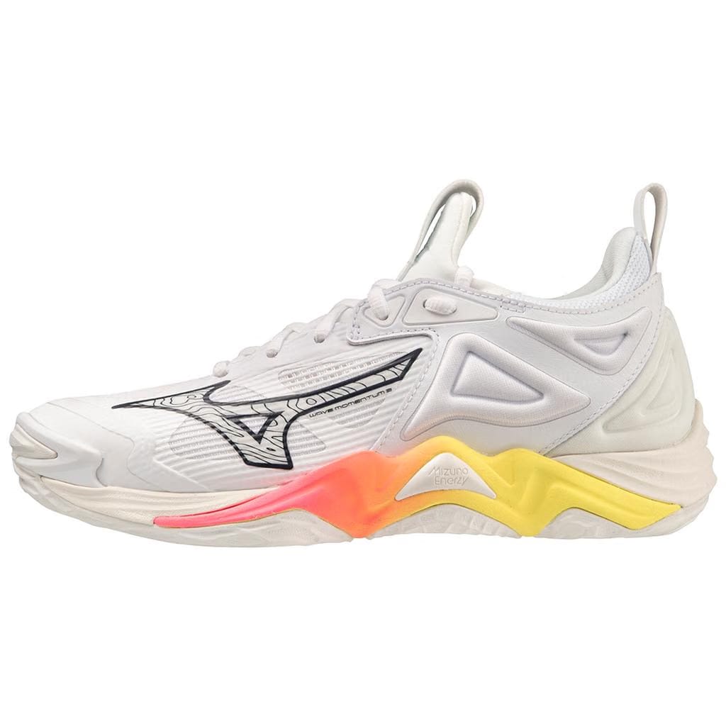 Mizuno Wave Momentum 3 Women's Volleyball Shoe Snow White High Vis Pink