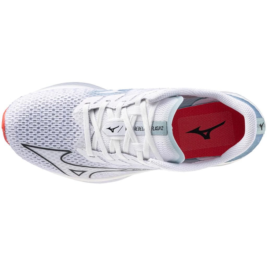 Mizuno Women's Wave Rebellion Flash 2 Running Shoe White Black