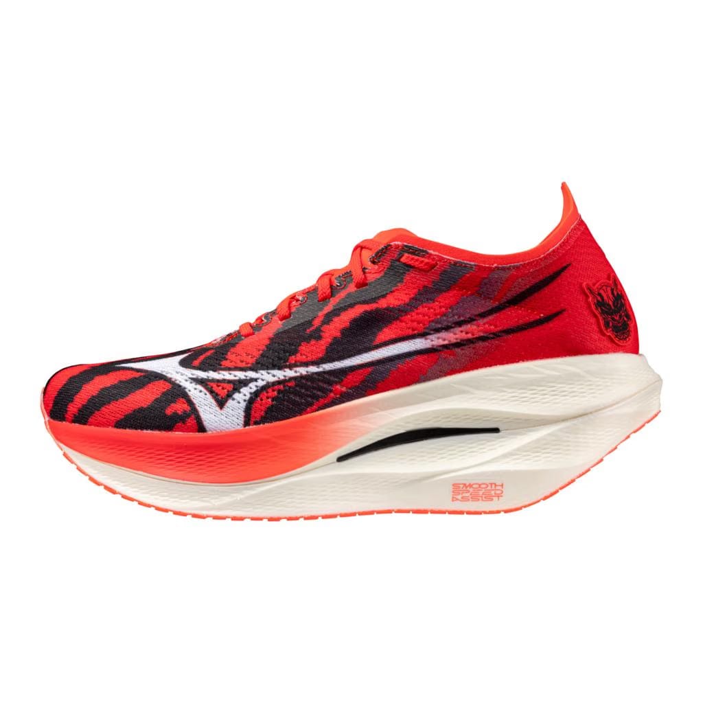 Mizuno Unisex Wave Rebellion Pro 3 Oni Hayai Running Shoe Ignition Red White