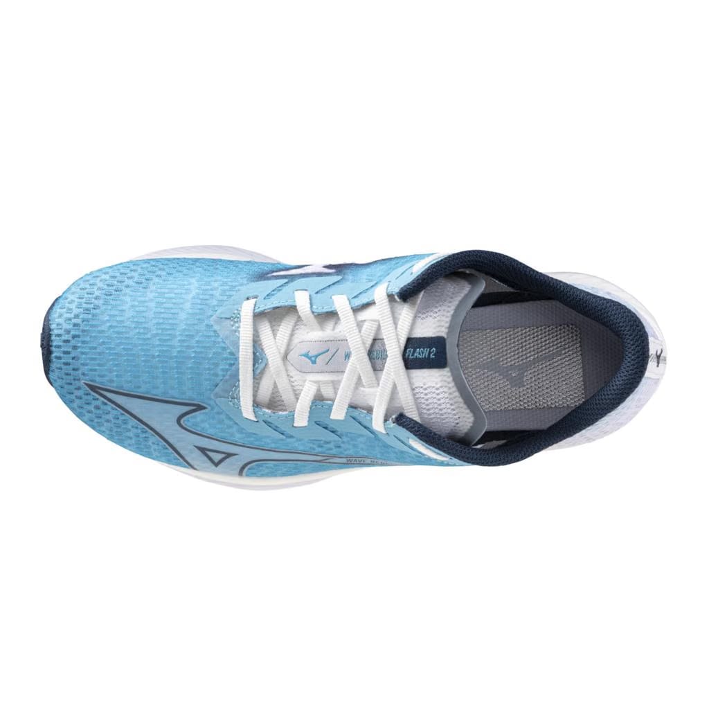 Mizuno Women's Wave Rebellion Flash 2 Running Shoe River Blue Wing Teal