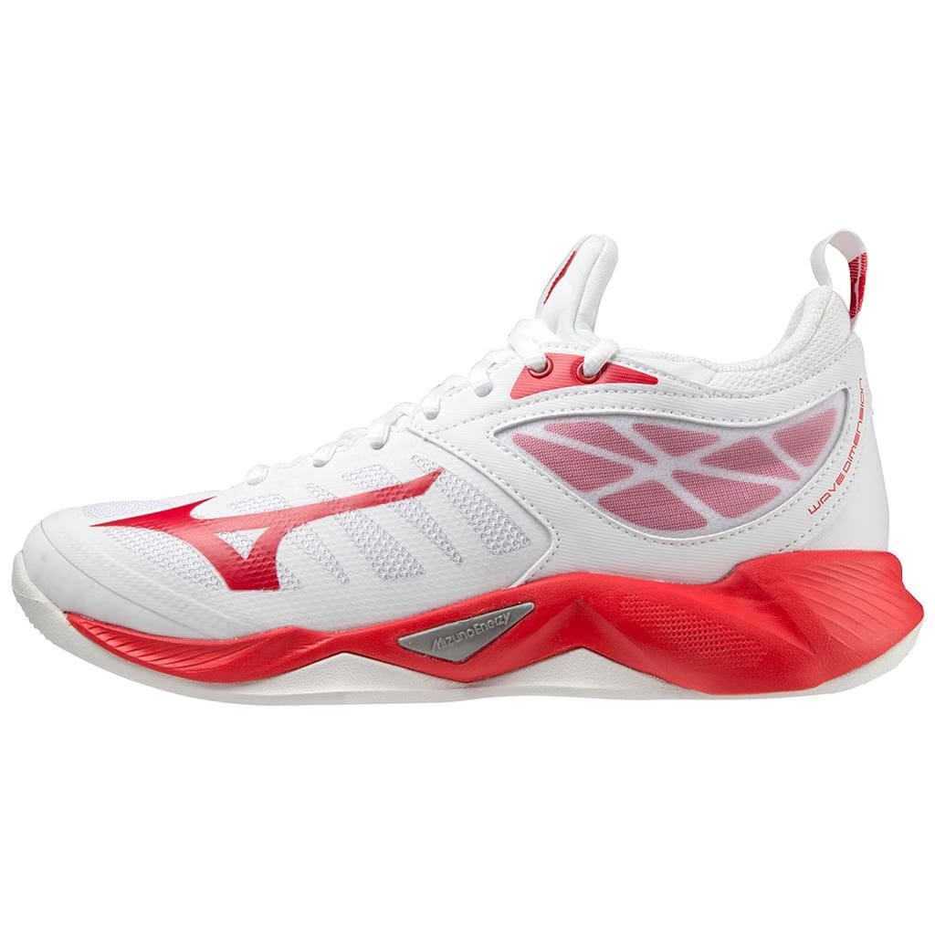 Mizuno Women's Wave Dimension Volleyball Shoe White Red