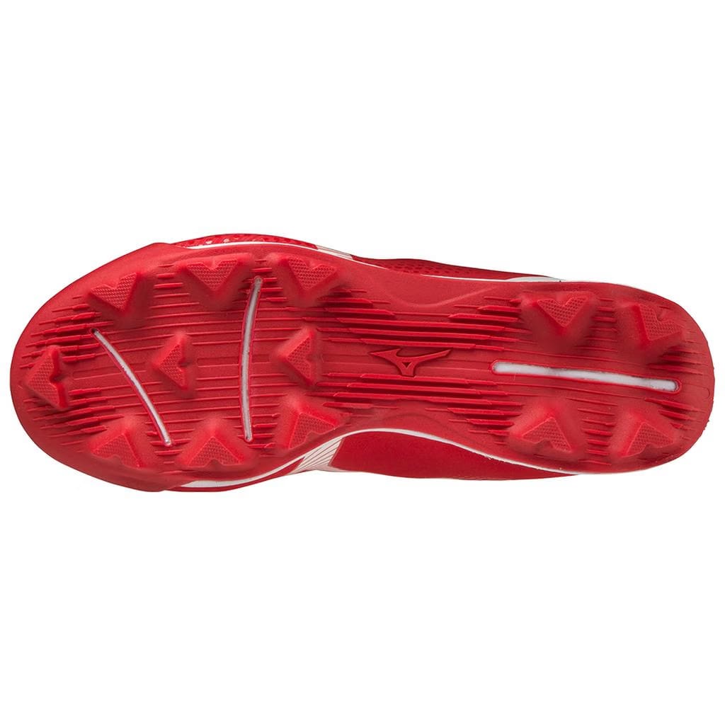 Mizuno Wave Lightrevo Tpu Junior Molded Low Baseball Cleat Red White