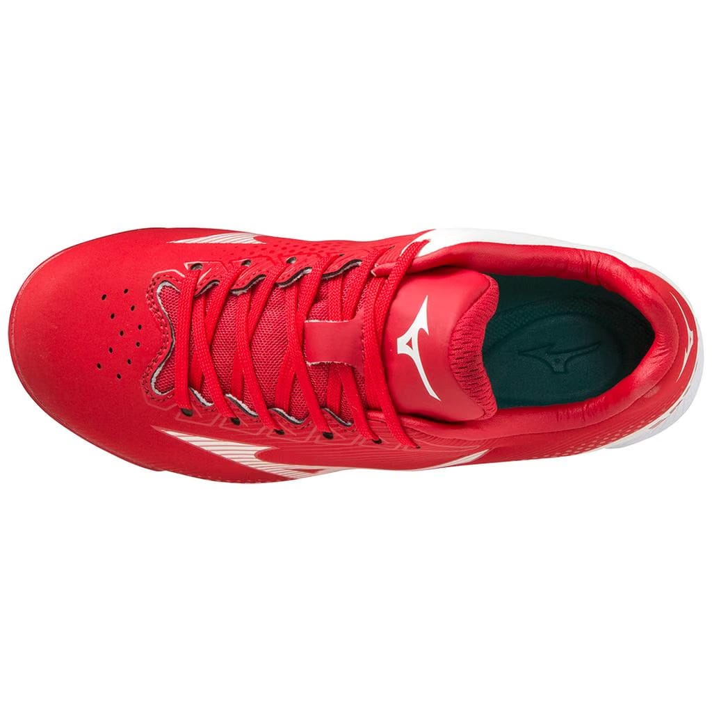 Mizuno Wave Lightrevo Tpu Junior Molded Low Baseball Cleat Red White