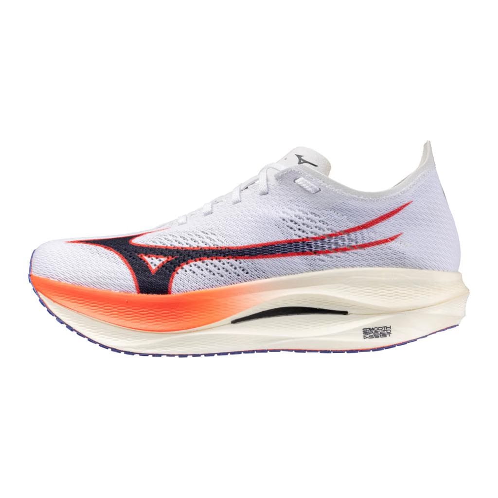 Mizuno Unisex Wave Rebellion Pro 3 Lo Running Shoe White Baritone Blue