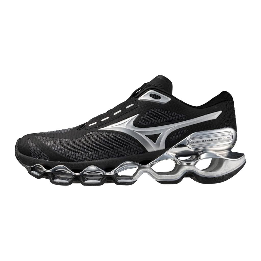 Mizuno Unisex Wave Prophecy 15 Running Shoe Black Galaxy Silver