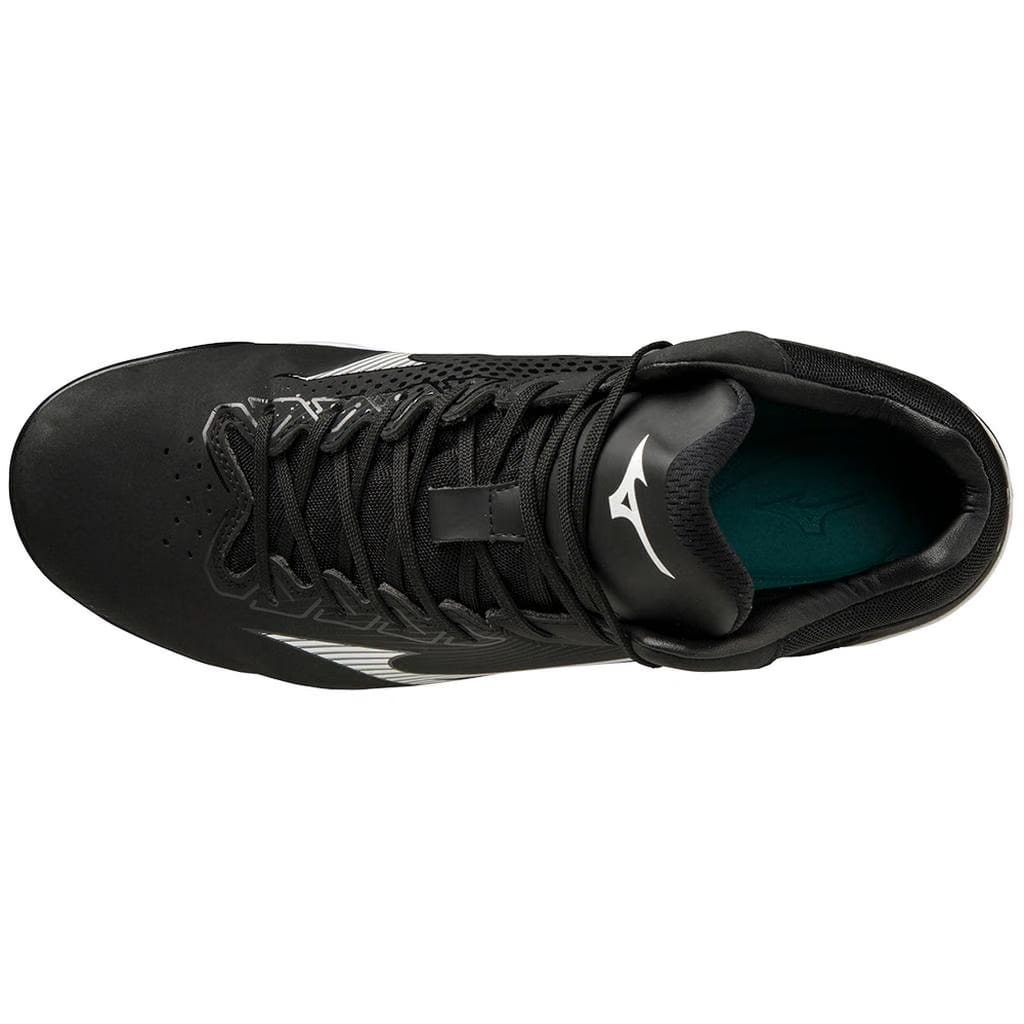 Mizuno Wave Lightrevo Tpu Men's Molded Mid Baseball Cleat Black White