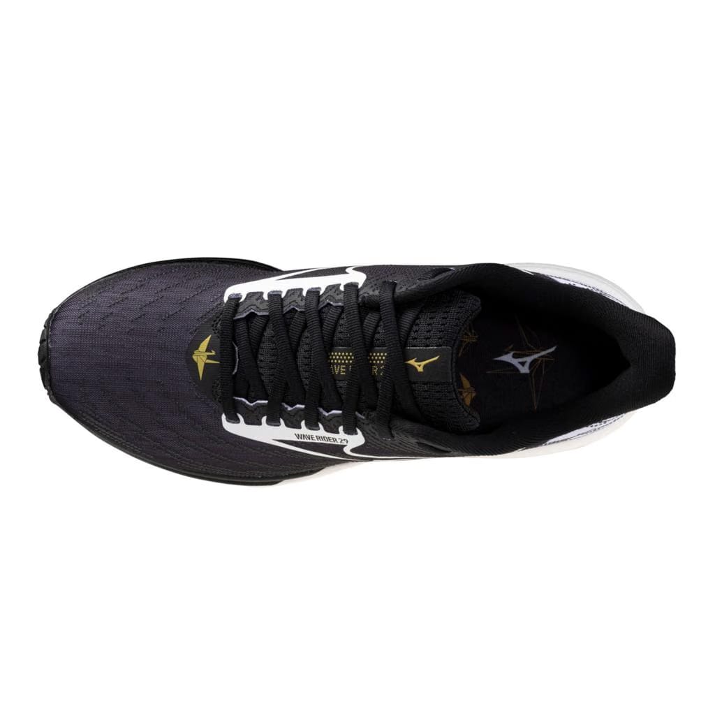 Mizuno Unisex Wave Rider 29 Origami Pack Running Shoes Black White