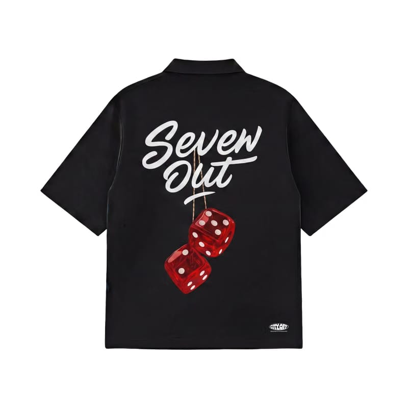 City Off Domes Dice & Drama Polo Black Quarter Zip T-Shirt