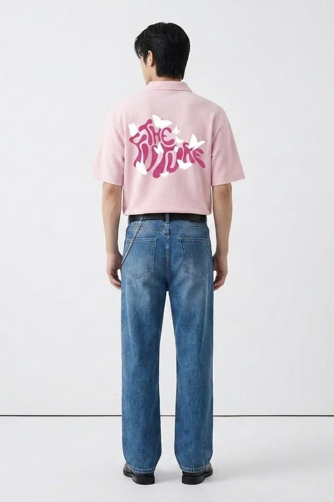 City Off Domes Dream in Ink Pink Polo Quarter Zip T-Shirt