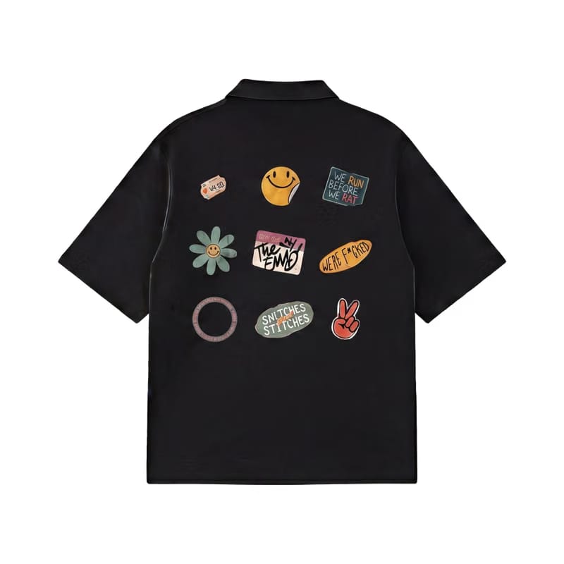City Off Domes Sweet Chaos Graphics Black Quarter Zip T-Shirt