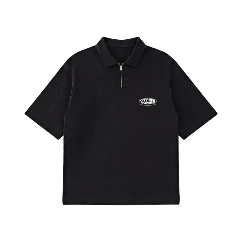 City Off Domes Sweet Chaos Graphics Black Quarter Zip T-Shirt