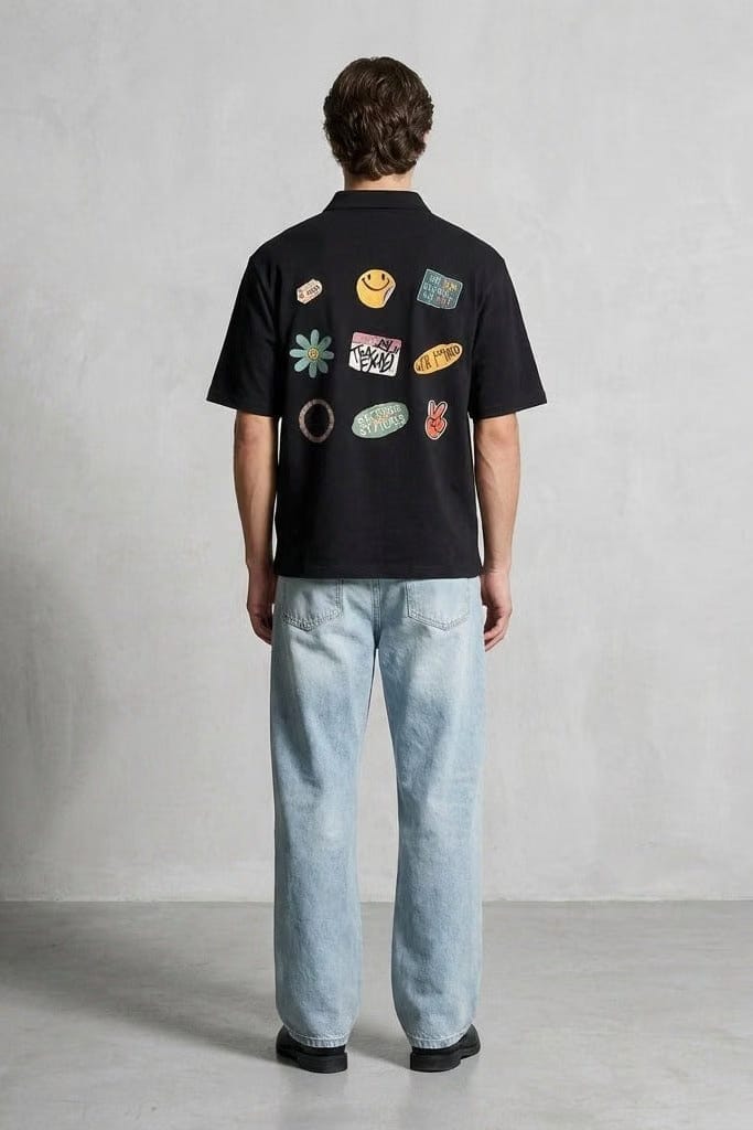 City Off Domes Sweet Chaos Graphics Black Quarter Zip T-Shirt