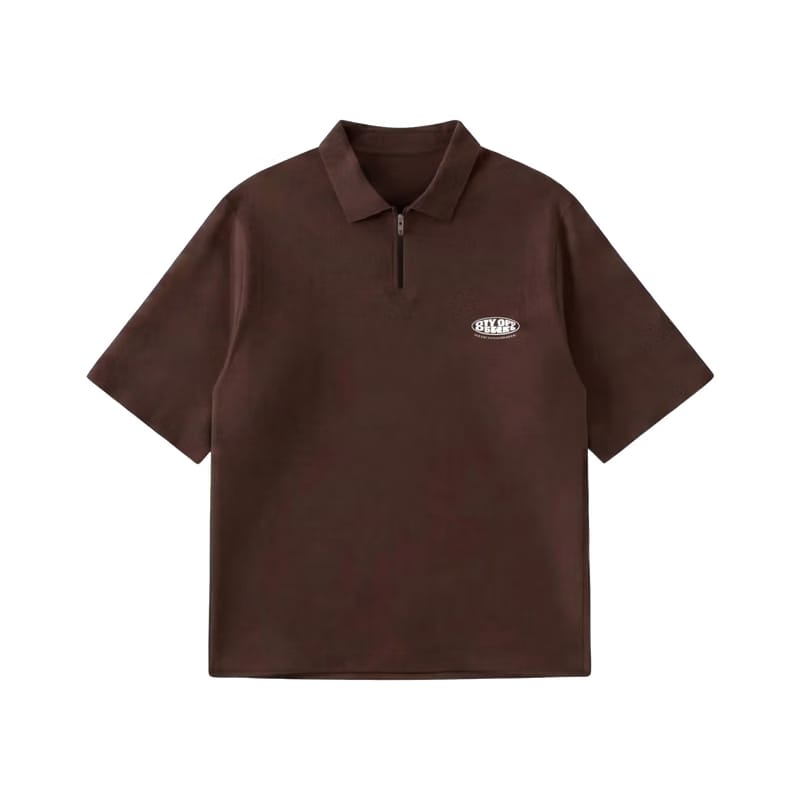 City Off Domes Sweet Chaos Graphics Brown Quarter Zip T-Shirt