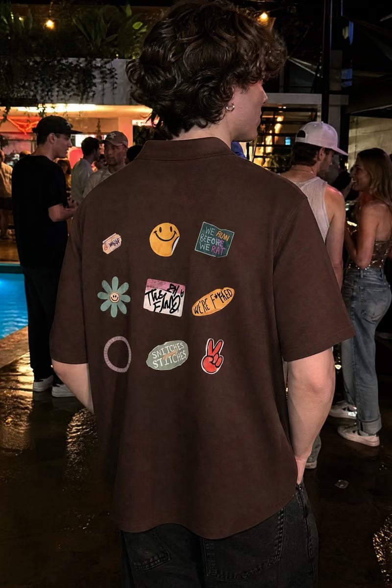 City Off Domes Sweet Chaos Graphics Brown Quarter Zip T-Shirt