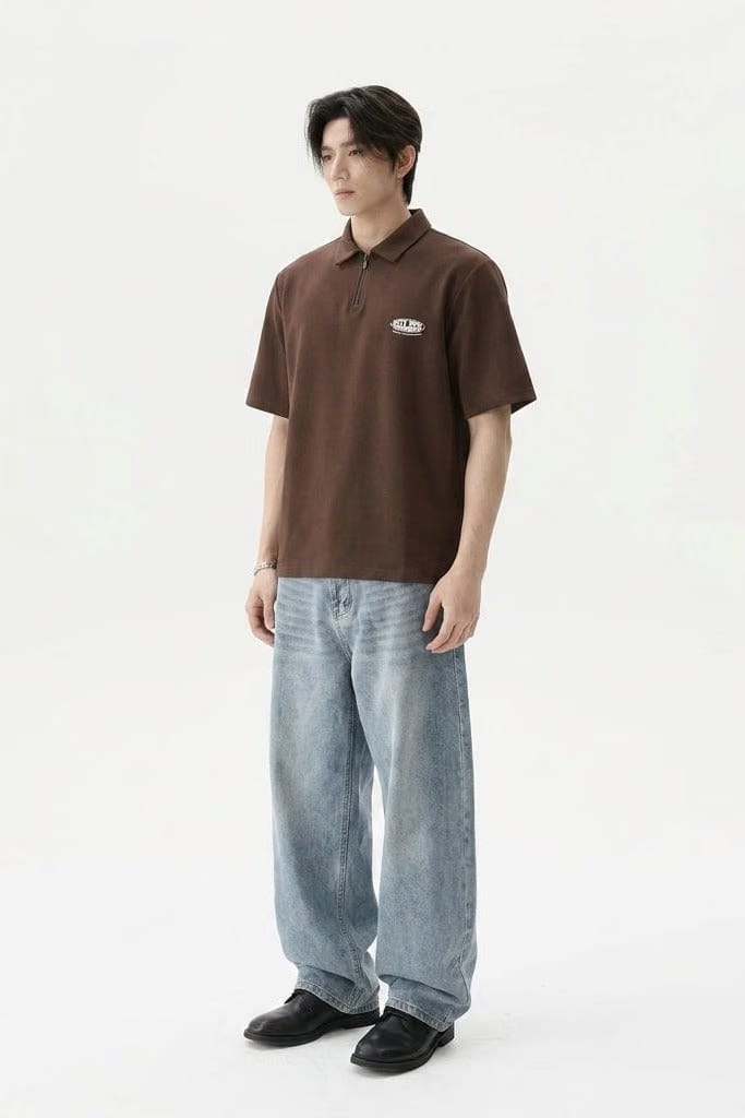 City Off Domes Sweet Chaos Graphics Brown Quarter Zip T-Shirt
