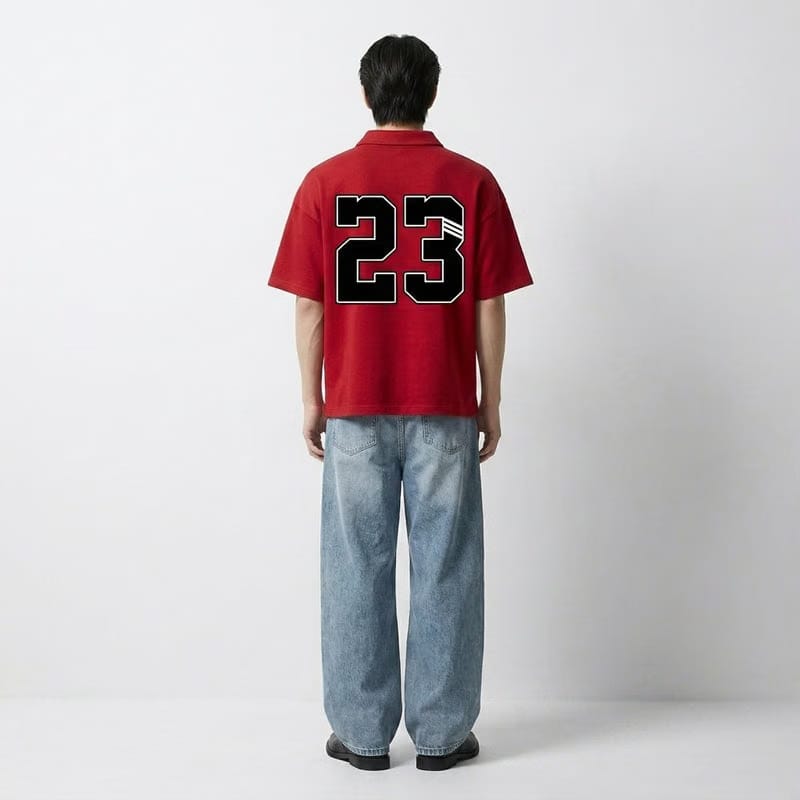23 Be Autyst Quarter Zip Red T-Shirt