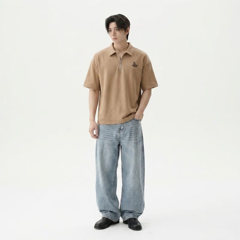23 Be Autyst Quarter Zip Sand T-Shirt
