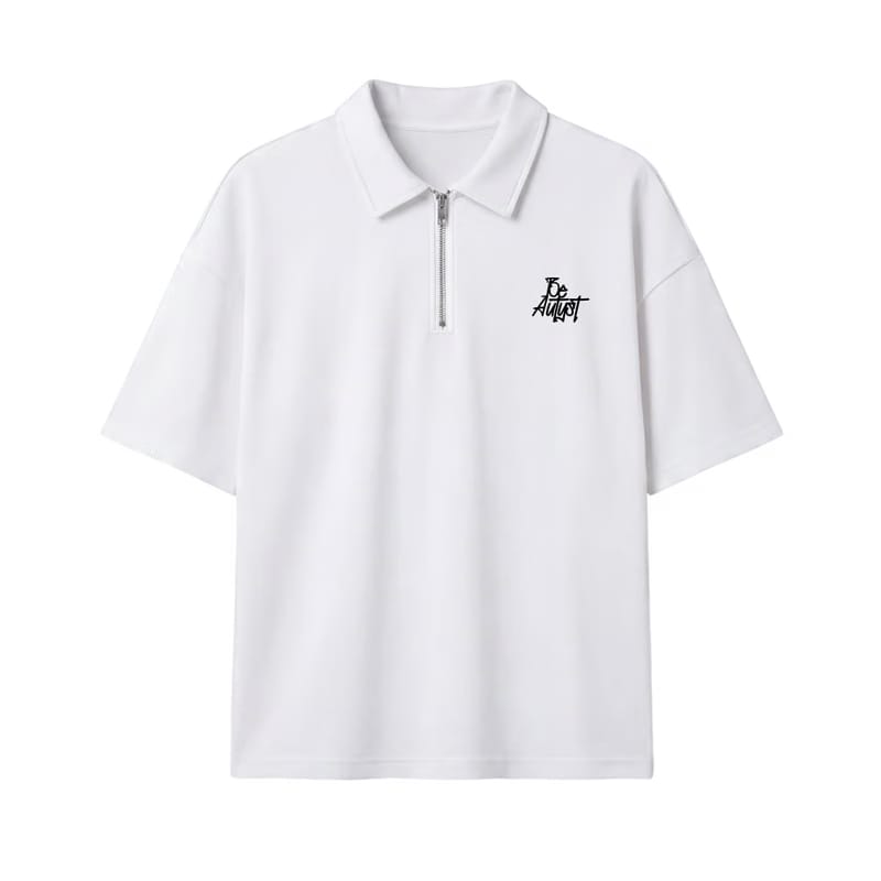 23 Be Autyst Quarter Zip White T-Shirt