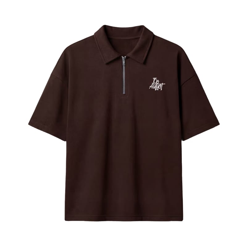 Destiny Be Autyst Quarter Zip Brown T-Shirt