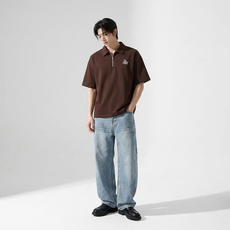 Destiny Be Autyst Quarter Zip Brown T-Shirt