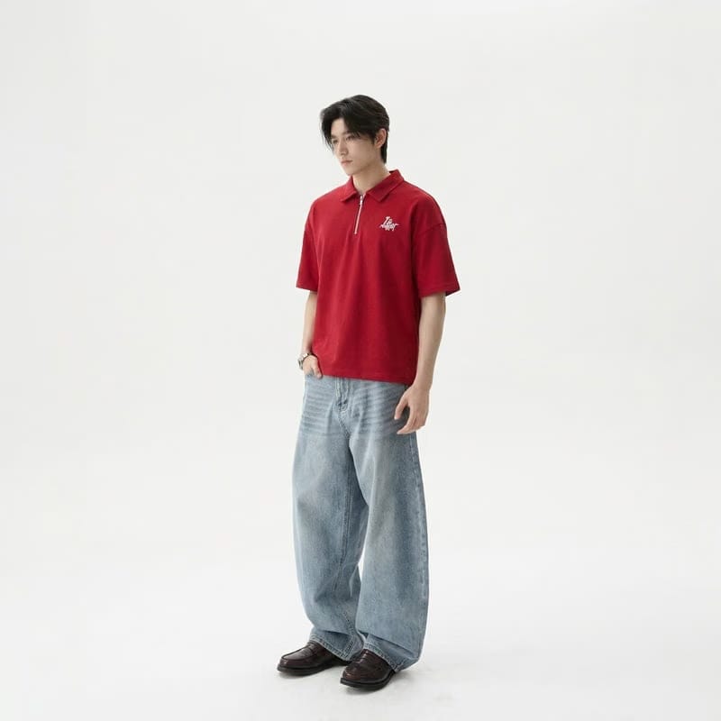 Destiny Be Autyst Quarter Zip Red T-Shirt