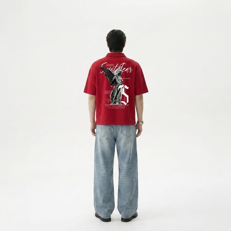 Destiny Be Autyst Quarter Zip Red T-Shirt