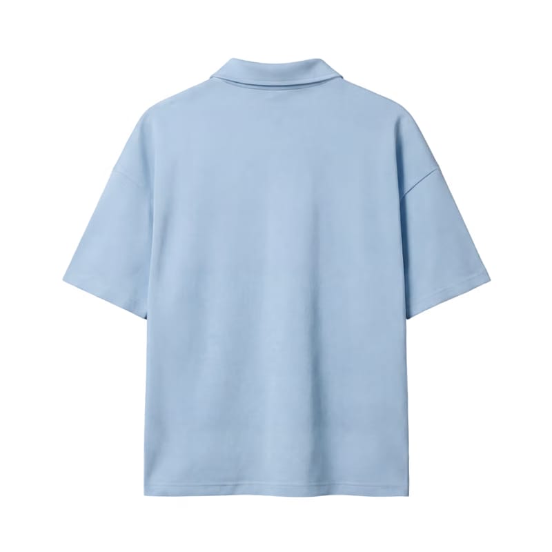Hustle Team Be Autyst Quarter Zip Ice Blue T-Shirt