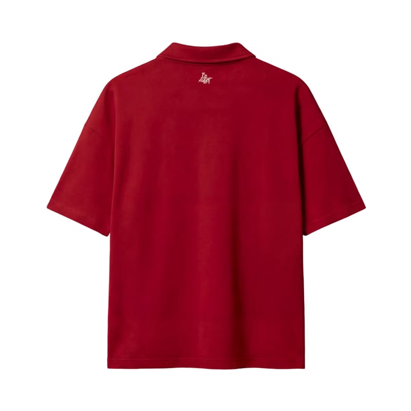 Hustle Team Be Autyst Quarter Zip Red T-Shirt