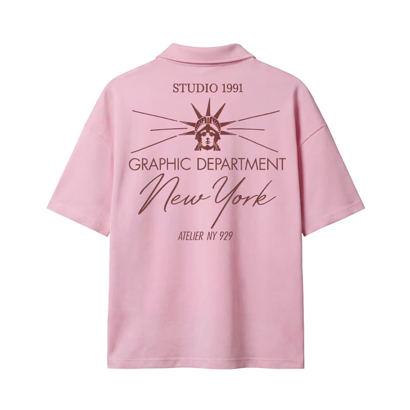 New York Be Autyst Quarter Zip Ice Blue T-Shirt