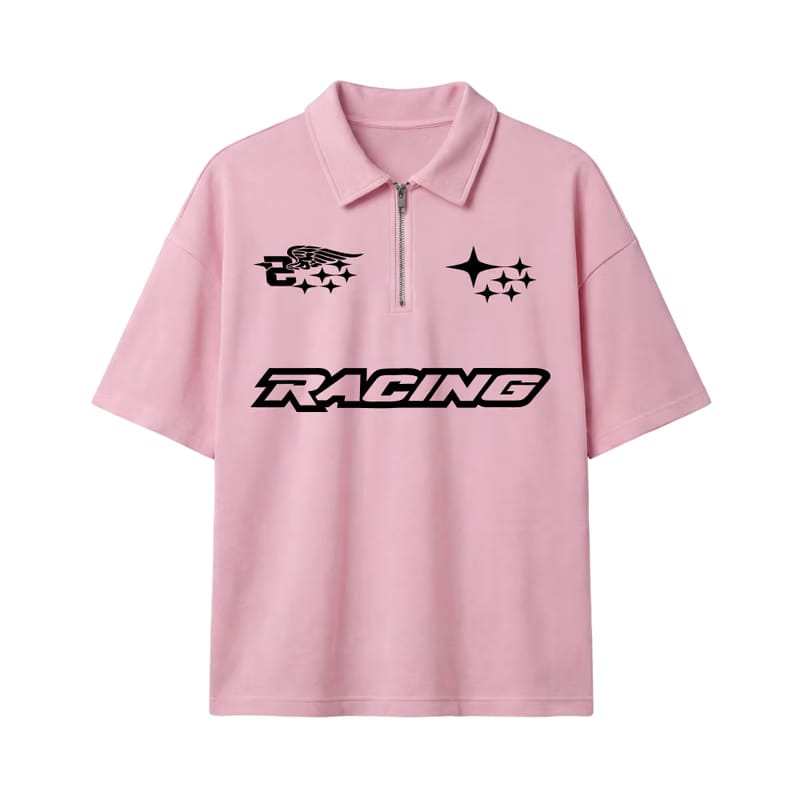 Racing Be Autyst Quarter Zip Pink T-Shirt