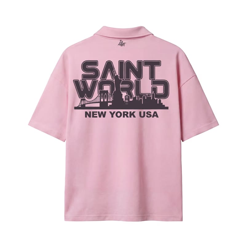 Saints 2.0 Be Autyst Quarter Zip Pink T-Shirt