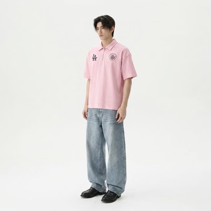 Saints 2.0 Be Autyst Quarter Zip Pink T-Shirt