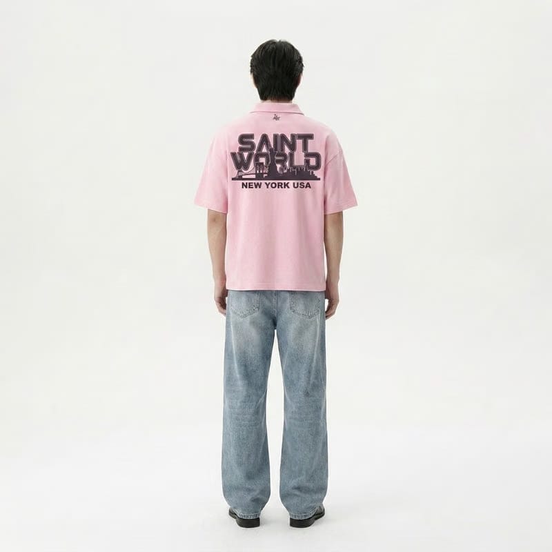 Saints 2.0 Be Autyst Quarter Zip Pink T-Shirt