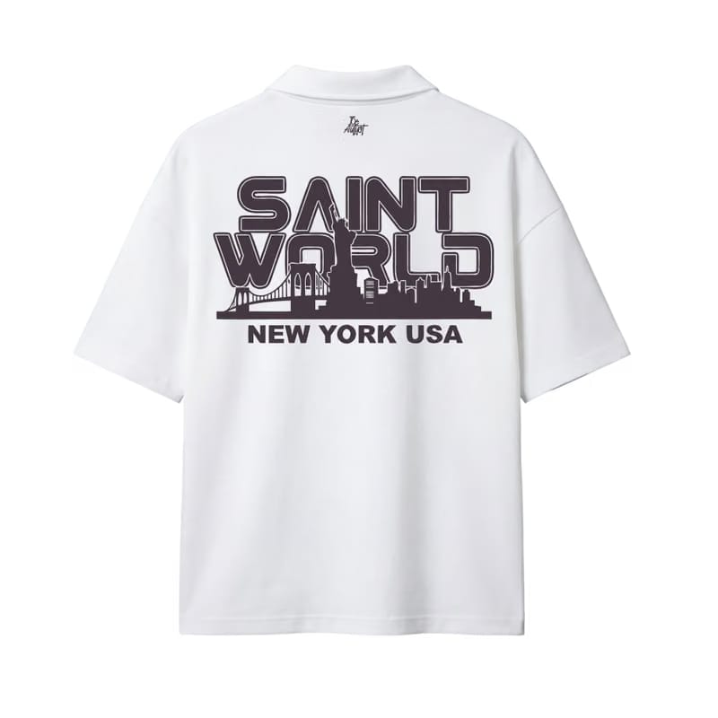 Saints 2.0 Be Autyst Quarter Zip White T-Shirt
