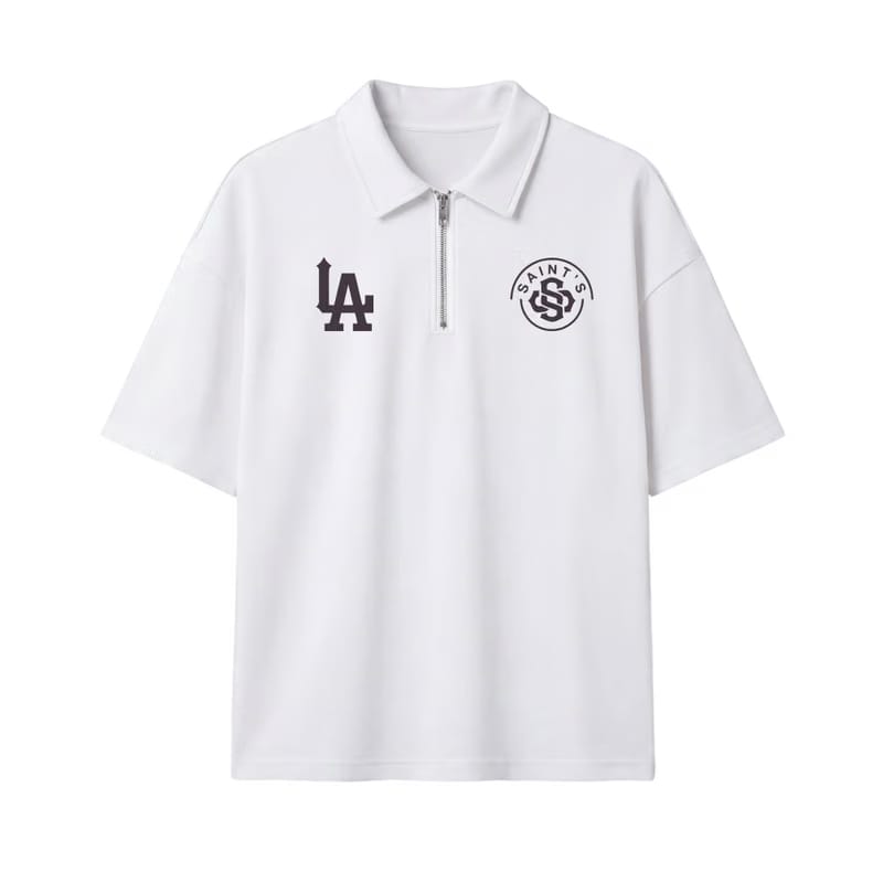 Saints 2.0 Be Autyst Quarter Zip White T-Shirt