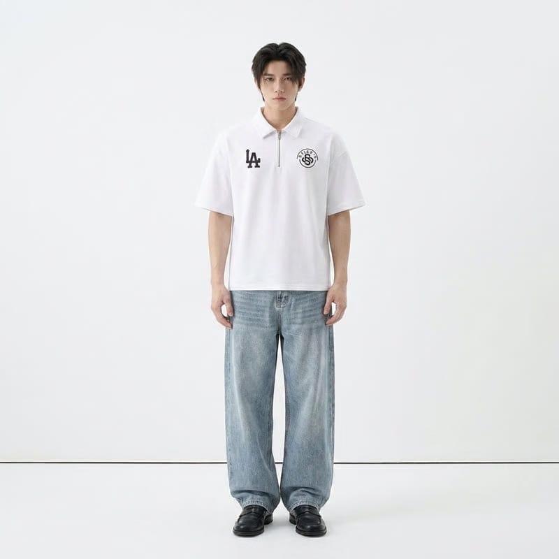 Saints 2.0 Be Autyst Quarter Zip White T-Shirt