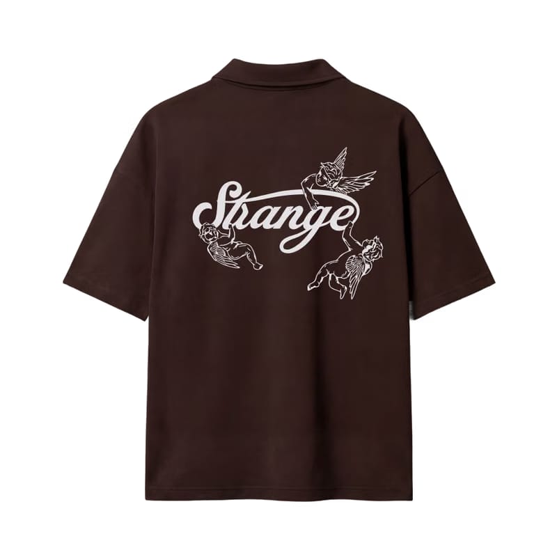 Strange Be Autyst Quarter Zip Brown T-Shirt