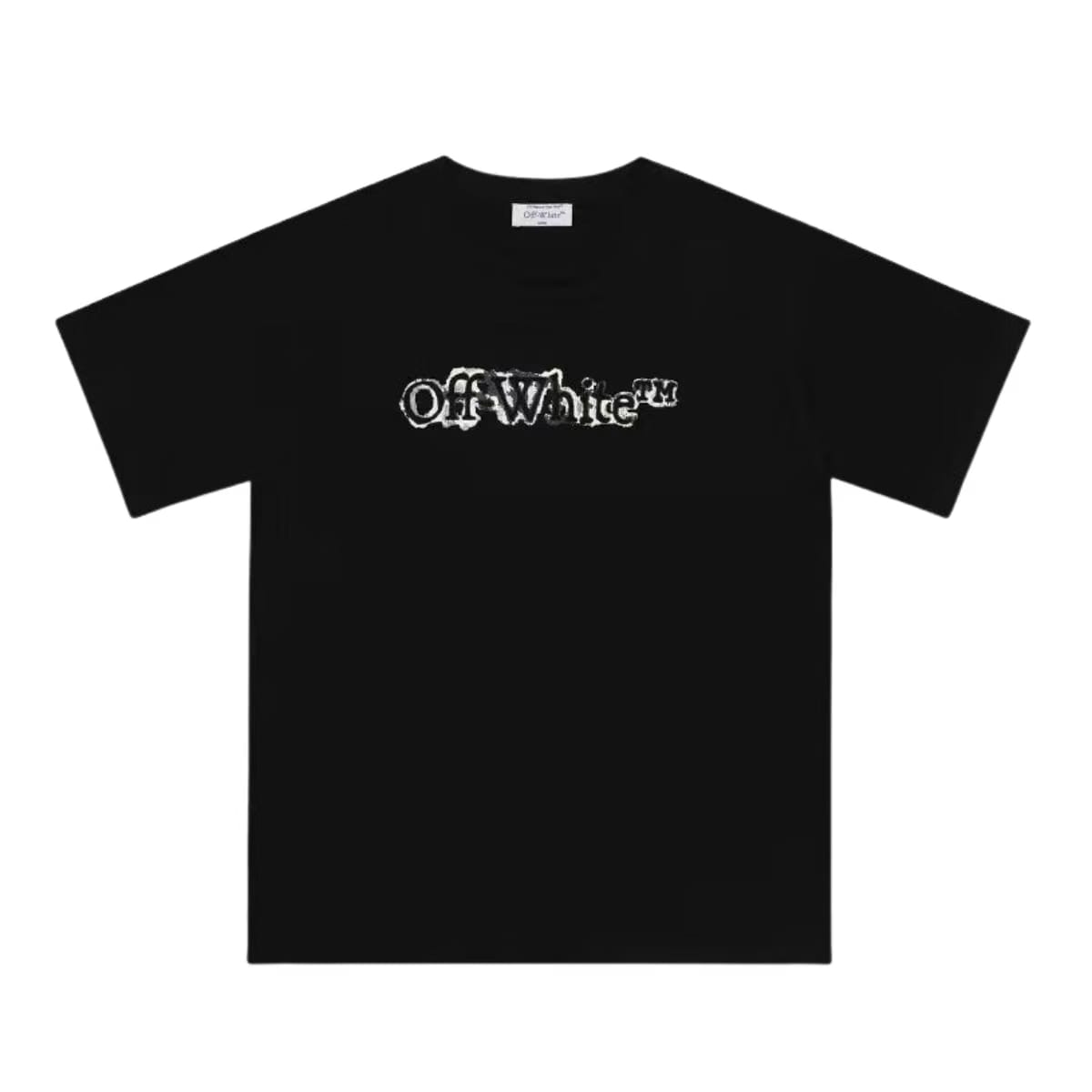 Off-White Black Cotton Crewneck T-Shirt