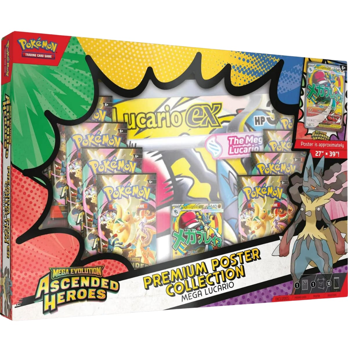 Pokémon TCG Mega Evolution Ascended Heroes Premium Poster Collection Mega Lucario