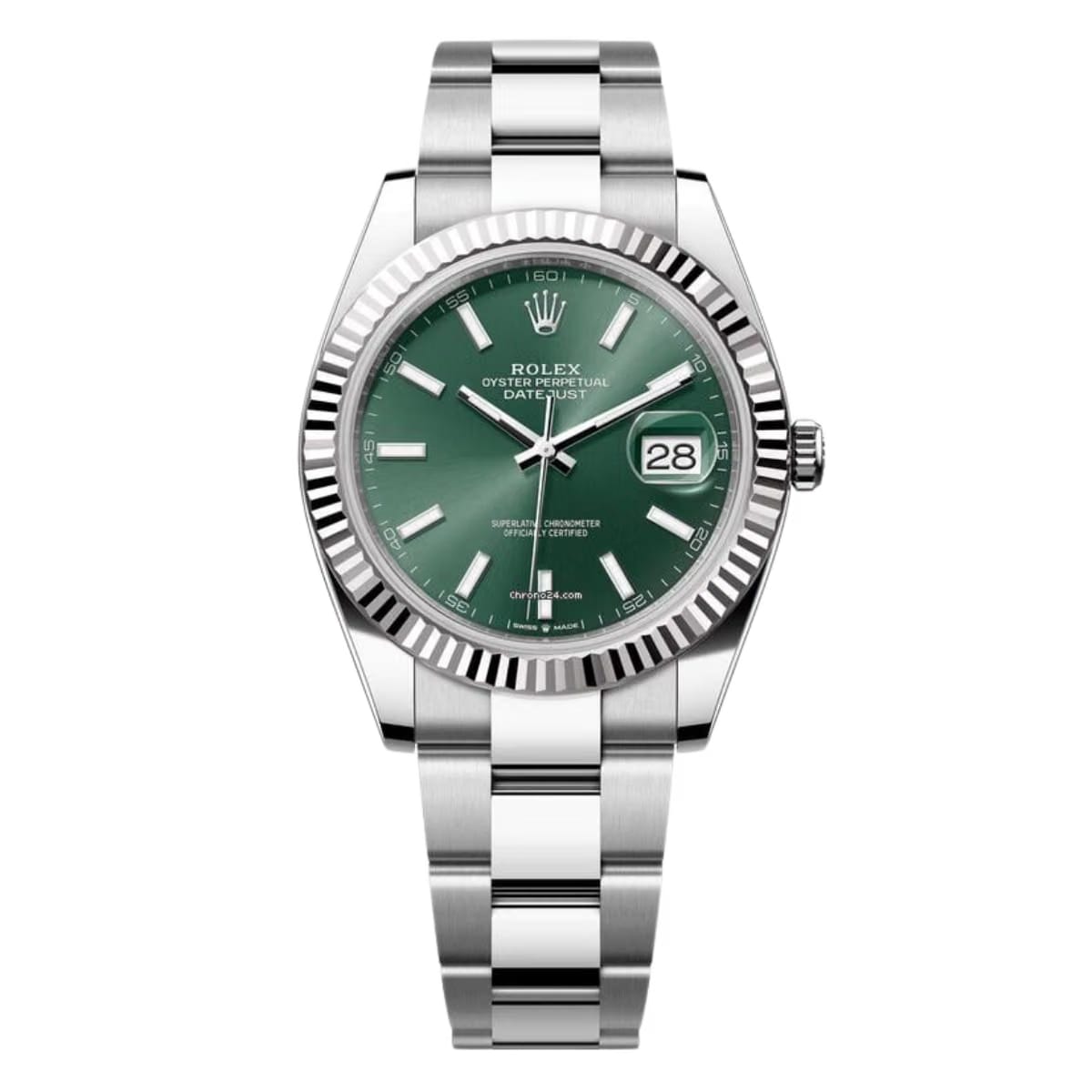 Rolex Datejust 41 Brand New December 2025 Mint Green Dial.