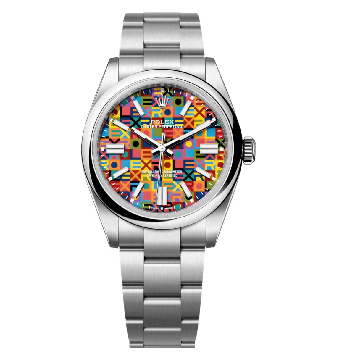 Rolex 134300 Oyster Perpetual 41 mm Multicoloured Jubilee motif Dial Steel