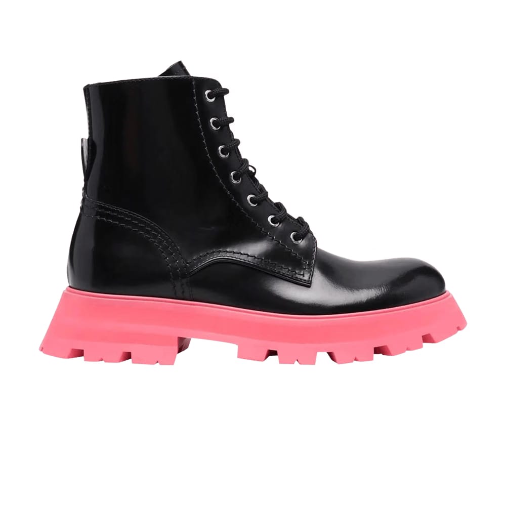 Alexander McQueen Wmns Tread Slick Boot 'Black Pink'