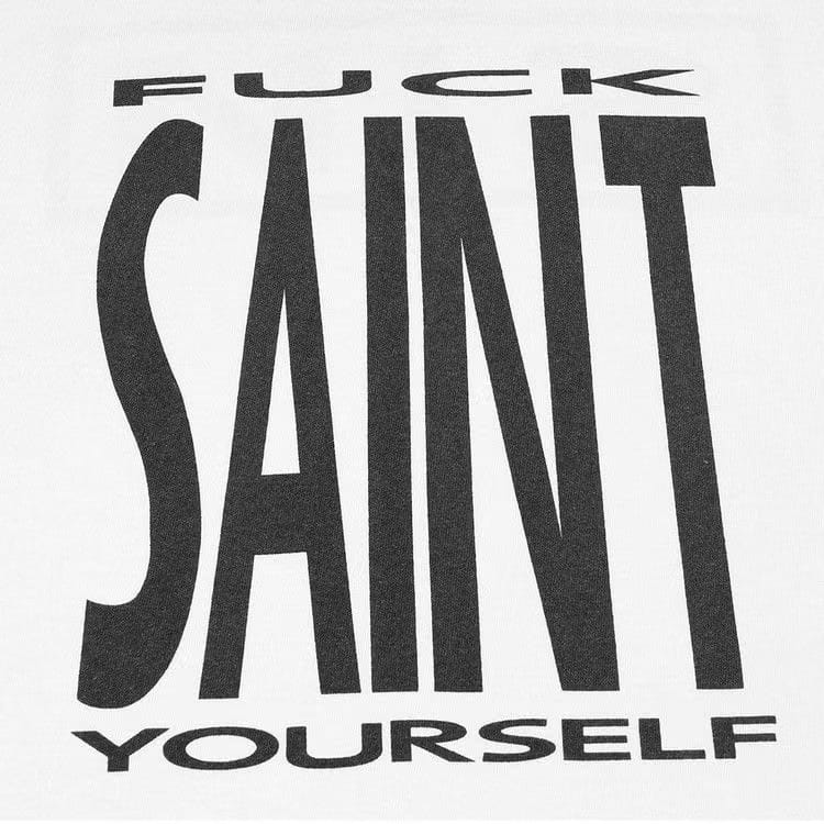 SAINT Mxxxxxx Saint Shorts-Sleeve T-Shirt White